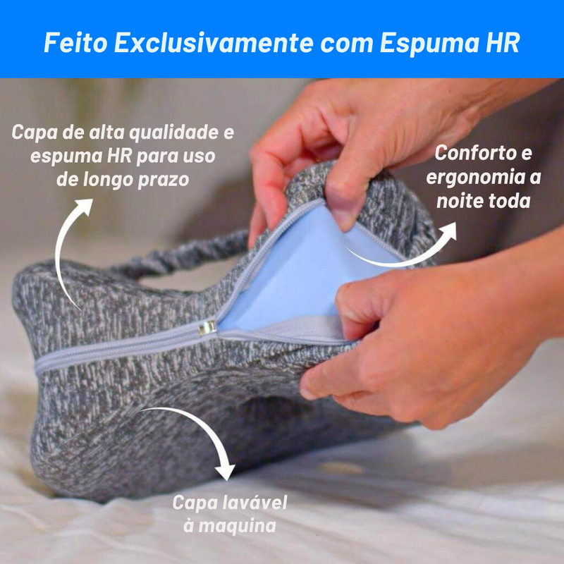 Travesseiro Ortopédico SleepLeg Pro® | Alívio Imediato para Coluna e Pernas