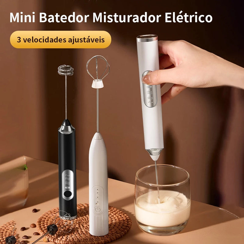 Electric Blender Mixer for Drinks Milk Coffee Portable