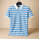 Enzo Stripe Cotton Polo