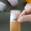 Kit 4 Frascos de Silicone Para Viagem