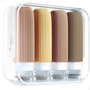 Kit 4 Frascos de Silicone Para Viagem