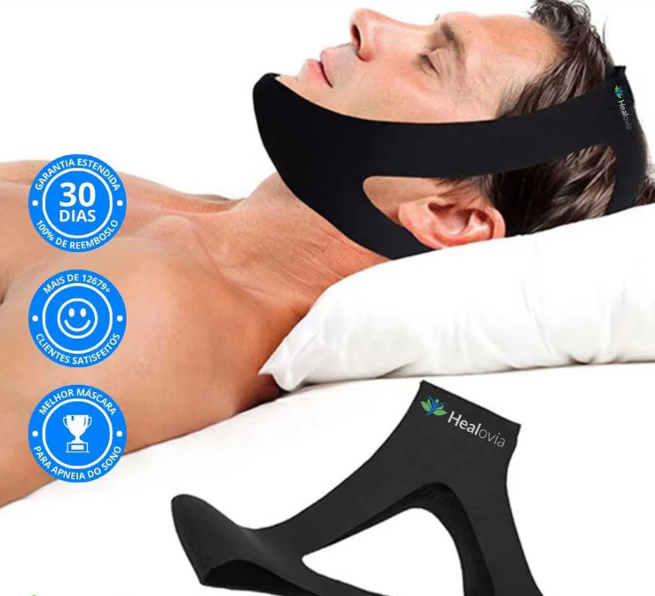 Máscara Para Apneia do Sono Healovia® - Roncos Nunca Mais!