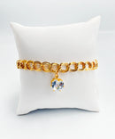 Conjunto Colar e Pulseira Grumet e Brincos de Diamante de Coração