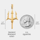 Trident Pendant - Gold
